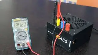 Bench power supply using a Corsair VS450 PSU - DMM test