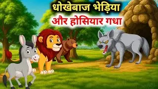 धोखेबाज भेड़िया और होसियार गधा l Hindi Kahani l Cartoon Video l Moral Stories l #cartoon 