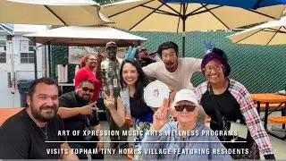 Art of Xpression Music Arts Wellness Program Topham Tiny Homes Village residents perform at open mic