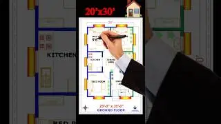 Detail Floor Plan with proper measurement | A Complete House Plan #shorts #home #shortvideo #house