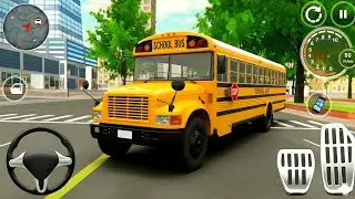 American School Bus Driving Simulator 🚍 | City School Bus Game Realistic Gameplay