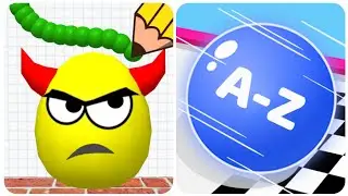 A-Z Ball Run vs Smash To Draw - All Levels Gameplay Walkthrough Android iOS New Update Mobile Games