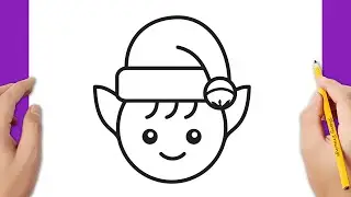 How to draw a cute Christmas Elf 🧝&zwj;♂️🎅