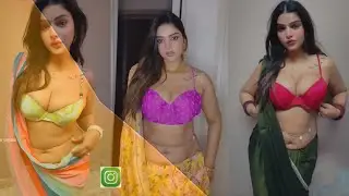 vinni chitara hot saree naval instagram reels | Indian hot girl naval saree reels video 