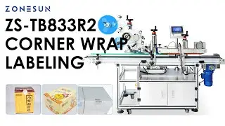 ZONESUN ZS-TB833R2 High Speed Corner Labeling Machine for Box Packaging