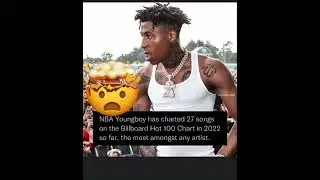 NBA youngboy is the only artist charting 27 songs on billboard hot 100🤯