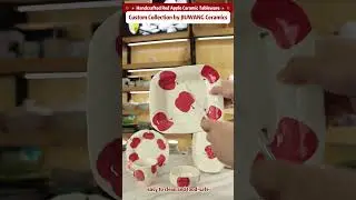🍎✨ Handcrafted Red Apple Ceramic Tableware &ndash; Custom Collection by JIUWANG Ceramics ✨🍎