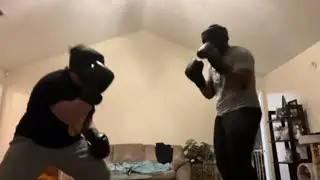 sparring my slighter taller friend pt.1