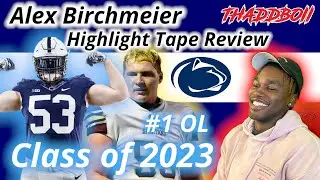 #1 OL for Class of 2023 Alex Birchmeier Highlight Tape Reaction