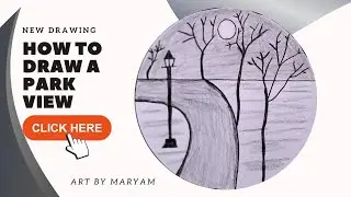 How to draw a Park View with sunset | sunsets are amazing | Pencil sketch art by Art by Maryam