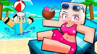 DIA NA PRAIA com A FILHA DO PRESIDENTE no Minecraft