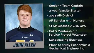 Dennis Baker State Farm Scholar Athlete of the Week - John Allen