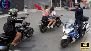 Unbelievable High-Speed Motorcycle Chase Moments Only a Police Camera Could Capture#4