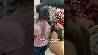 Hair Lover&rsquo;s Dream |Playing with 5 Feet Floor-Touching Shiny Python Braid #shorts #viral #shortvideo
