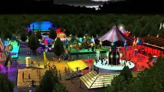 RCT3 - Rollercoaster Tycoon 3 - Carnival / Funfair at night