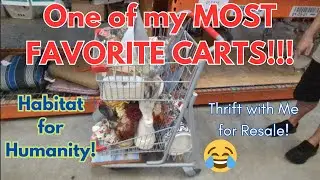 One of my MOST FAVORITE CARTS!  HABITAT FOR HUMANITY!  Thrifting for Resale!  Thrift with me!