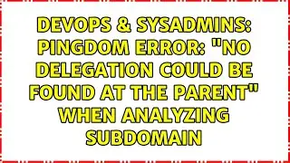 Pingdom error: 