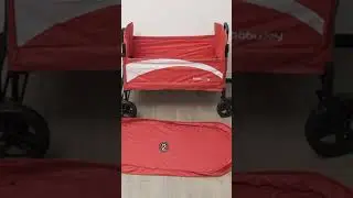 BABY JOY Collapsible Wagon Stroller for 2 Kids  Cargo Push Pull Double Stroller wAdjustab