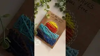 Thread art #boho #trending #cardideas #diy #handmade #shorts