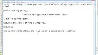 Java Programming Tutorial -SpringLayout.Constraints-7- public Spring getY()
