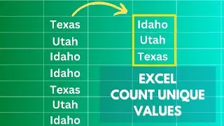 How to count UNIQUE values in a list in EXCEL