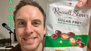 ASMR Chocolate Covered Peanuts Munching & Whisper Ramble