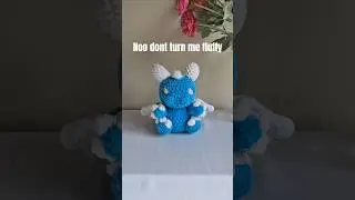 Same pattern, different yarn! #crochetdragon #fluffyyarn #plushies #crochetpatterns #amigurumi #fyp