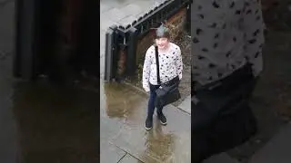 Kid back from walking the dog with a bag on her head, and her dog in her bag | CONTENTbible