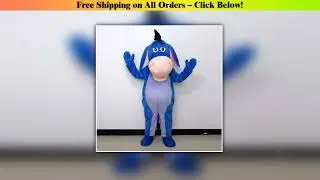 New Adult Hot Sale Foam Cute Blue Donkey Doll Fancy Cartoon Mascot Costume Plush Christmas Fancy