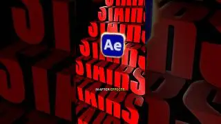 3D Stairs Typorgraphy Aftereffects Tutorial #shorts