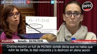 Cristina dej&oacute; pedaleando en el aire a Michetti y le cant&oacute; las 40
