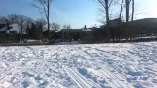 Booth Park Birmingham Michigan Sledding