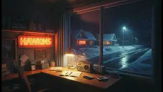 Rainy Winter Night Ambience | Stranger Things Inspired Study Mix