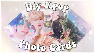 DIY Kpop Photo Cards! (BTS Edition) | Holographic, Transparent, Two Sided | PrettyPrinceJin