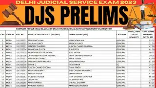 delhi judicial service result 2023 | djs prelims result 2023 | mahir academy