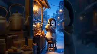 Thand vs Piku 🥶🐧 | Garam Chai Jeet Gayi ☕| Cute Penguin Short #youtubeshorts #shortfeed #pikupenguin