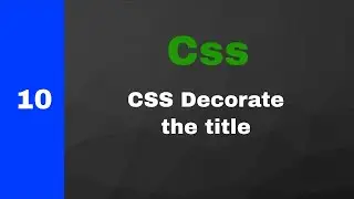 #10 Decorate the title CSS Frontend Take it easy #shorts