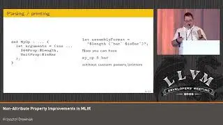 2025 US LLVM Developers' Meeting: Non-attribute property improvements in MLIR