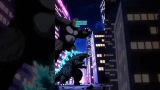 Godzilla X kong in animated movie action scene