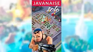 BULLIT shock SOLO on JAVANAISE - BOOM BEACH best attacks, gameplay, strategy & animation