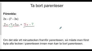 Matematik nivå 1b: Parenteser