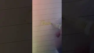 Calligraphy with glitter colours, Word 