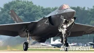 F-35C Lightning II Arrival and Departure - EAA AirVenture Oshkosh 2019