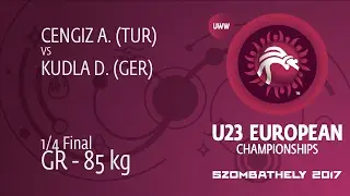 1/4 GR - 85 kg: D. KUDLA (GER) df. A. CENGIZ (TUR), 4-3