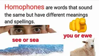 Homophones English words that sound the same but have different meanings and spellings. 