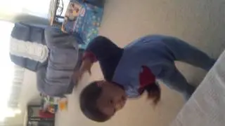 Oscar busting a move.