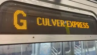 IND Culver Line: R160 F, G Local/Express Trains at 7th Avenue