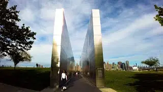 Liberty State Park New Jersey - 4K River Walk - Experience the Empty Sky 9/11 Memorial