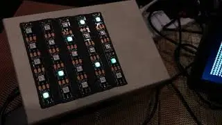 Bi-quinary coded decimal clock on the desk