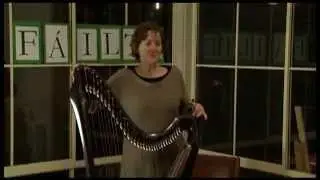 Cath Connelly famous Harpist at Coonara Community House in Melbourne, Australia